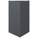 vidaXL Jardinières 2 Pièces anthracite triangulaire 50x43x75 cm acier