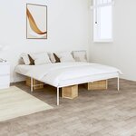 Vidaxl cadre de lit métal blanc 150x200 cm