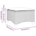 vidaXL Tabourets jardin coussins 2Pièces beige 55x55x36 cm résine tressée