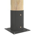 vidaXL Ancre ronde au sol 4 Pièces Anthracite 15 x 15 x 15 cm métal