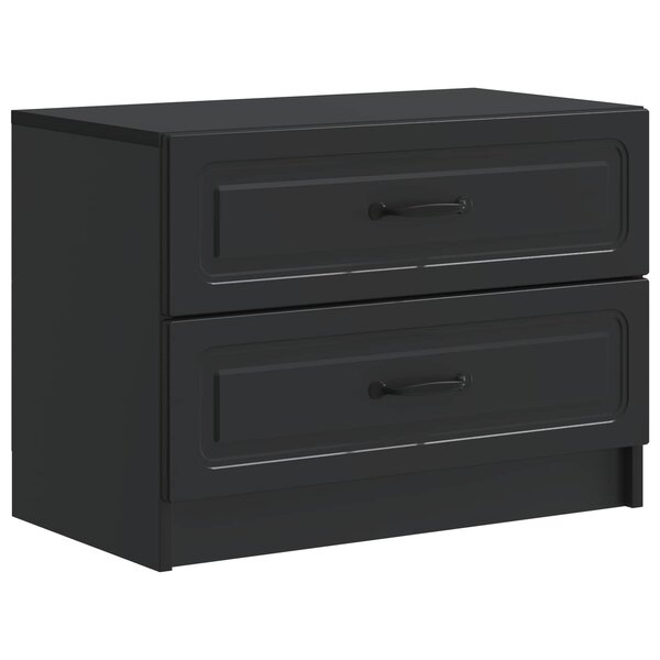 vidaXL Cabinet de chevet Noir 62 x 34 5 x 44 5 cm Bois d'ingénierie