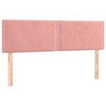 vidaXL Sommier à lattes de lit avec matelas Rose 140x190 cm Velours