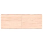 vidaXL Dessus de table bois massif non traité bordure assortie