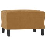 vidaXL Ensemble de canapés 3 Pièces avec coussins marron velours