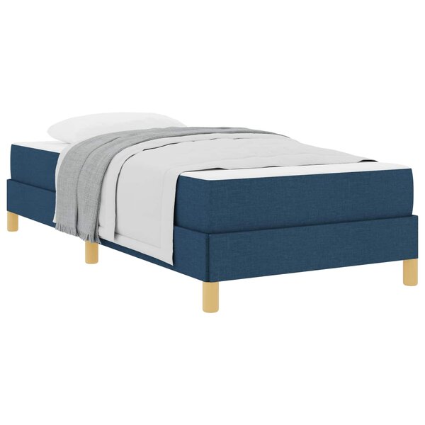 vidaXL Lit à ressorts avec matelas Bleu 90 x 200 cm tissu