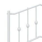 vidaXL Tête de lit métal blanc 75 cm