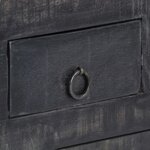 vidaXL Table basse Noir 65 x 65 x 30 cm Bois de manguier massif