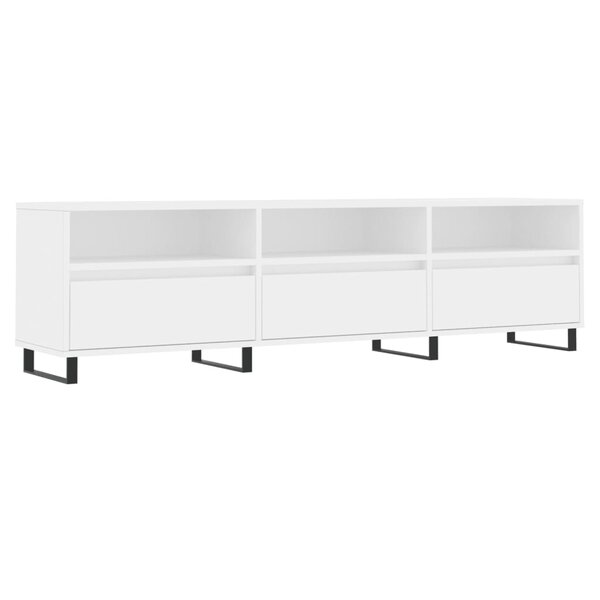 vidaXL Meuble TV blanc 150x30x44 5 cm bois d'ingénierie