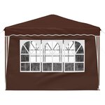 vidaXL Tente de fête pop-up 288 x 288 x 245 cm Marron Tissu Oxford