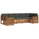 vidaXL Ensemble de canapés d'extérieur 7 pc Naturel et Anthracite