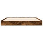 vidaXL Cadre de lit sans matelas chêne fumé 160x200 cm bois ingénierie