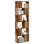 vidaXL Bibliothèque/Séparateur de pièce vieux bois 60x24x186 cm