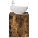 vidaXL Vanité de lavabo mural Chêne fumé 49 5 x 44 5 x 66 5 cm