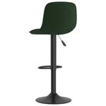 Vidaxl tabourets de bar 2 pcs vert foncé velours