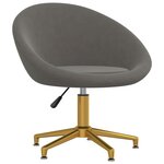 vidaXL Chaise à manger Gris foncé Velours