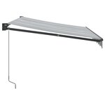 vidaXL Auvent rétractable anthracite/blanc 3x2 5 m tissu et aluminium