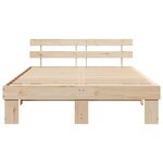vidaXL Cadre de Lit avec Tête de Lit 150x200 cm Bois Massif Pin