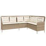 vidaXL Salon de jardin avec coussins 2 Pièces beige résine tressée