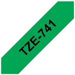 Ruban TZe741 PTOUCH laminé noir survert 18mmx8m BROTHER