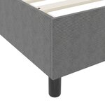 Lit Box Spring vidaXL Gris clair Petit Double en tissu velours côtelé