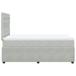 vidaXL Sommier à lattes de lit et matelas gris clair 120x190cm velours
