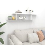vidaXL Étagère TV murale Blanc 125x18x23 cm Bois d’ingénierie