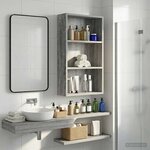 vidaXL Armoire murale de salle de bain Gris Sonoma 40 x 14 x 70 cm