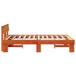 vidaXL Cadre de lit Marron cire 120 x 190 cm Bois massif en pin
