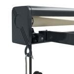 vidaXL Auvent rétractable crème 4 5x3 m tissu et aluminium