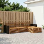 vidaXL Ensemble de canapés d'extérieur 5 Pièces Bois d'Acacia Massif