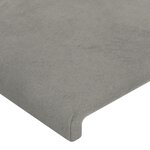 vidaXL Tête de lit à LED Gris clair 90x5x118/128 cm Velours