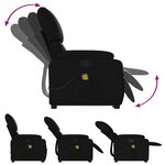 vidaXL Fauteuil inclinable de massage Noir Similicuir