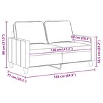 vidaXL Canapé à 2 places Crème 120 cm Tissu