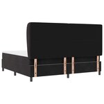 vidaXL Lit à ressorts avec matelas Noir 200 x 200 cm Velours