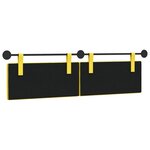 vidaXL Tête de lit suspendue Jaune clair Tissu en velours côtelé