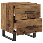 vidaXL Cabinet de chevet avec tiroir Bois ancien 40 x 35 x 47.5 cm
