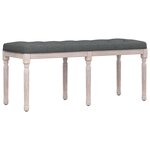 Banc banquette 110 x 40 x 49 cm tissu gris foncé 02_0010464