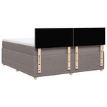 vidaXL Sommier à lattes de lit avec matelas Taupe 200x200 cm Tissu