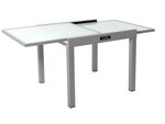 Table de jardin aluminium extensible "porto 8" - phoenix - argent