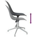 vidaXL Chaise pivotante de salle à manger Gris clair PP