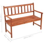 vidaXL Banc de jardin avec coussin 120 cm Bois d'acacia massif