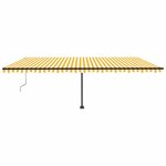 vidaXL Auvent automatique sur pied 600x350 cm Jaune/Blanc