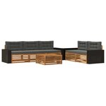 vidaXL Ensemble de canapés d'extérieur 6 pc Naturel et Anthracite