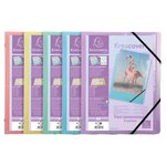 Trieur À 3 Rabats 8 Compartiments Polypropylène Kreacover Pastel - A4 - Couleurs Assorties - Exacompta