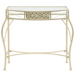 vidaXL Table d'appoint Style français Métal 82 x 39 x 76 cm Doré