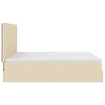 VidaXL Cadre de lit ottoman avec matelas crème 180x200 cm tissu