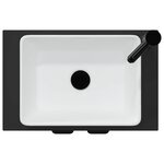 vidaXL Meuble de salle de bain avec évier Noir 54 x 35 x 83 cm
