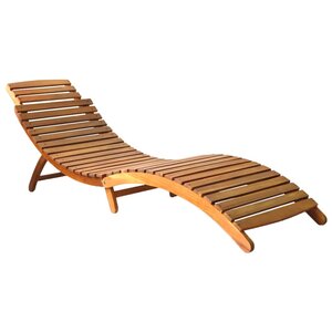 vidaXL Chaise longue Bois d'acacia solide Marron