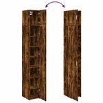 vidaXL Armoire de rangement mince chêne fumé 30x42 5x225 cm