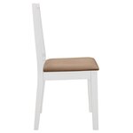 vidaXL Chaises à manger avec coussins lot de 2 blanc bois solide